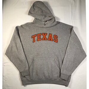 Texas Longhorns Jerzees XL Gray Hoodie University College Sweatshirt Vintage Y2K